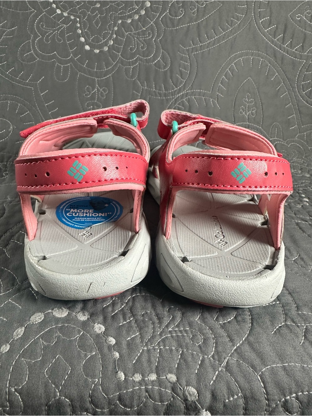 Columbia Girls Pink Techsun Vent Strap Sandals NWT Size Big Girls 4 - Picture 5 of 7
